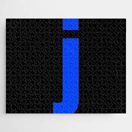 letter J (Blue & Black) Jigsaw Puzzle