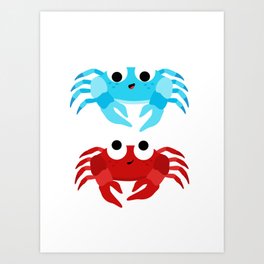Crab Castles Beach Crabs Tan Art Print