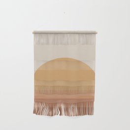 Minimal Retro Sunset / Sunrise - Desert Orange Wall Hanging