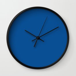 Dark Cerulean Wall Clock