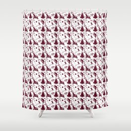 Krampus Folk Art Surface Pattern Christmas 2022 2023 Shower Curtain