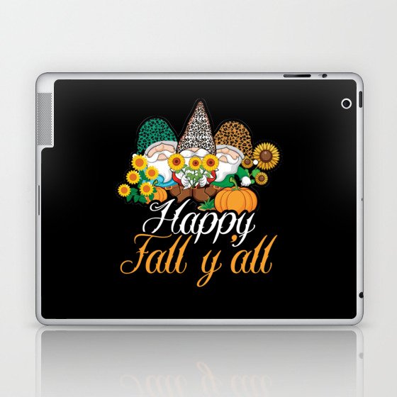 Fall Autumn Gnome Elf Dwarf Thanksgiving Laptop & iPad Skin
