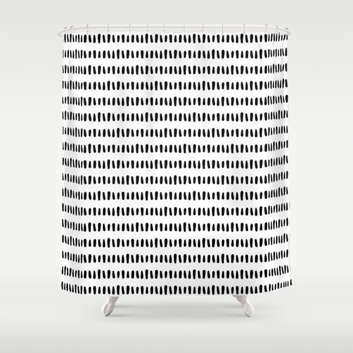 Bold Pattern Black and White Shower Curtain