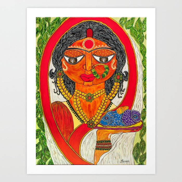 East Indian Bengali Bride Art Print