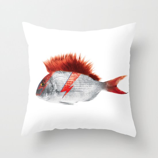FISHY STARDUST Throw Pillow