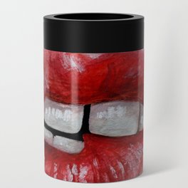red lip biting Can Cooler