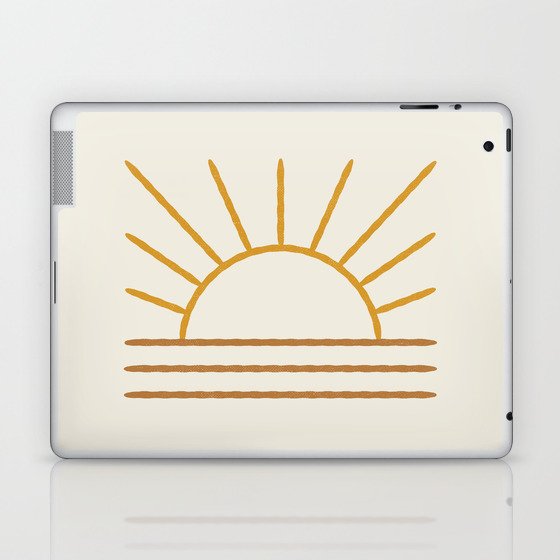 Sunset Lines - Gold Laptop & iPad Skin