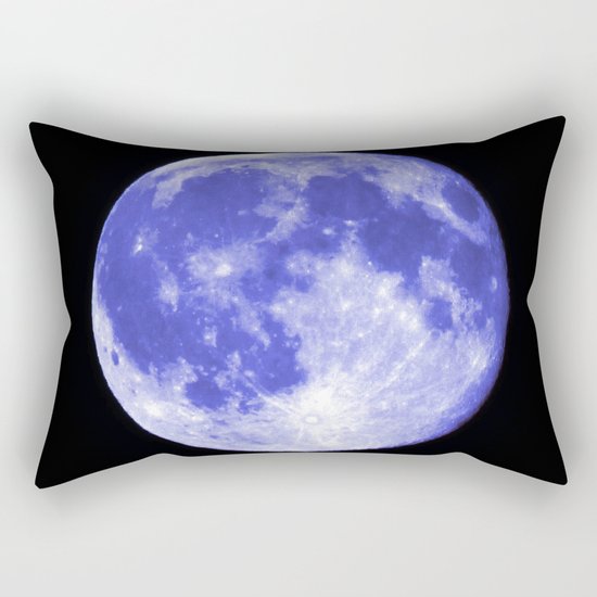 Blue Moon looks like Earth Rectangular Pillow