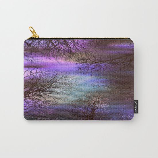 midnight trees purple green teal Carry-All Pouch