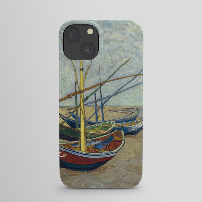 Fishing Boats on the Beach by Vincent van Gogh iPhone Case
