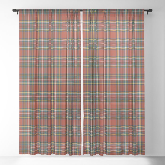 Royal Stewart Tartan Sheer Curtain