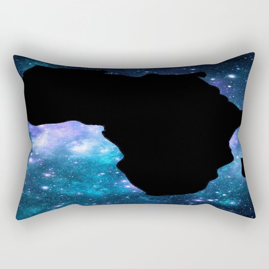 Africa : Teal Blue Violet Galaxy Rectangular Pillow