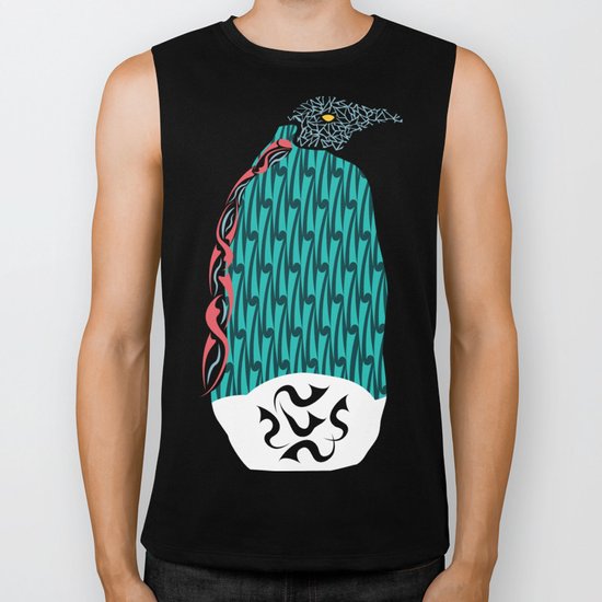 Abstract Penguin Biker Tank