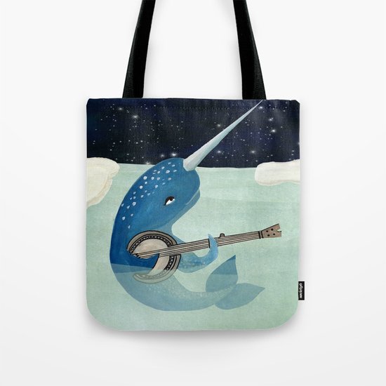 Narwhal's Aquarelle - Narwhal Plays Banjo Tote Bag