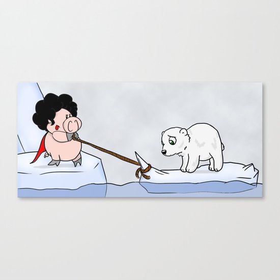 Saving the polar bears Canvas Print