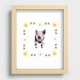 Truffle the Piglet Recessed Framed Print