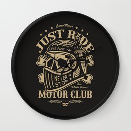 Motorcycle Club Helmet Illustration Wall Clock | Graphicdesign, Vehicle, Classicmotorcycle, Graphic, Drawing, Automotive, Transport, Helmet, Art, Design 