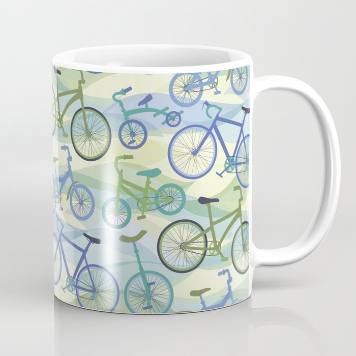 Bicycles Blue Green Coffee Mug