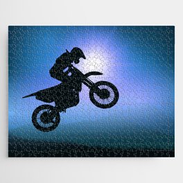 Mountain Motorcycle Adventure - Blue Jigsaw Puzzle