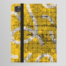 Omaha, USA - City Map Drawing iPad Folio Case