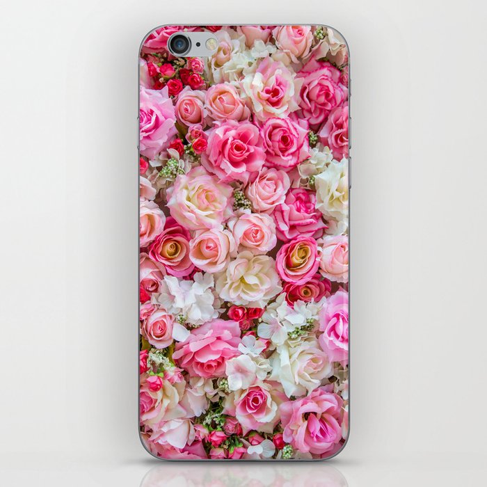 Beautiful Pink & Red Roses iPhone Skin