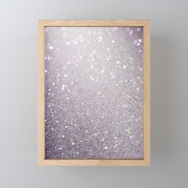 Silver Iridescent Glitter Framed Mini Art Print