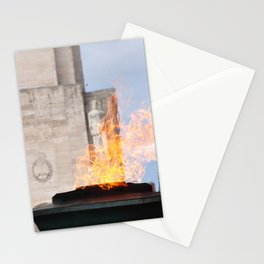 Argentina Photography - Grill With Fire Blazing Out Of It Stationery Card