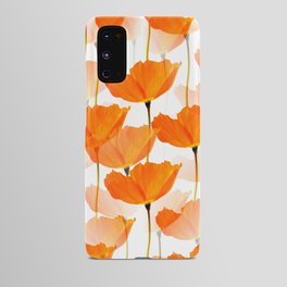 Orange Poppies On A White Background #decor #society6 #buyart Android Case