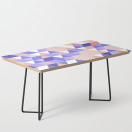 Optical Illusion in Very Peri and Peachy Coffee Table