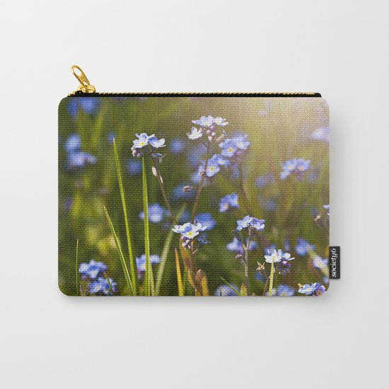 Forget me not flowers in sunlight Carry-All Pouch