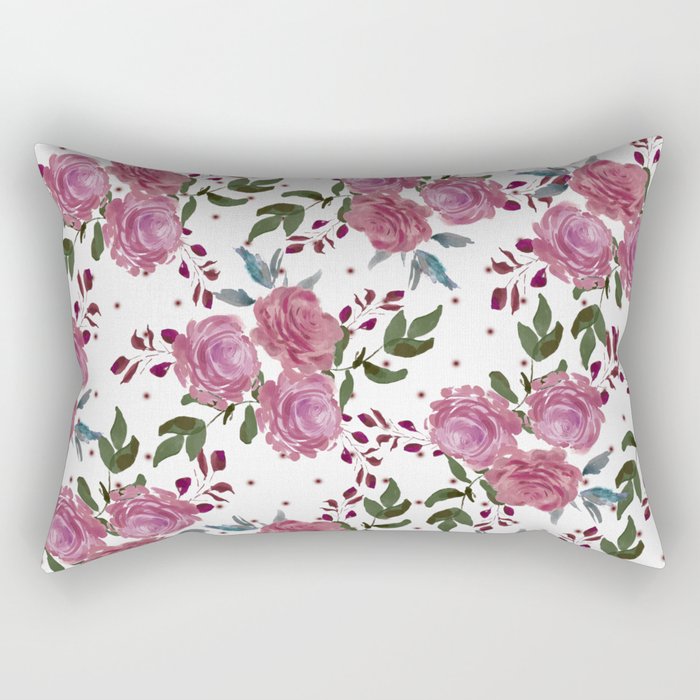 Roses Garden Rectangular Pillow