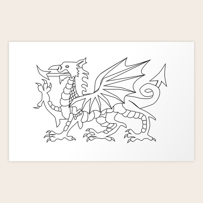 Easy Drawing Outline Welsh Dragon ~ Easy Drawing