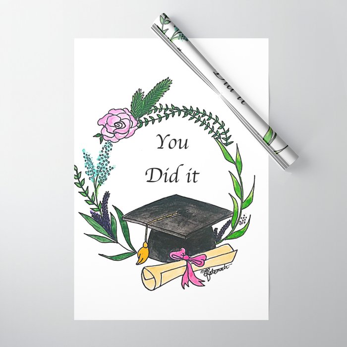 graduation wrapping paper