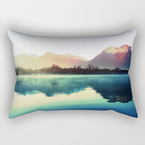 Mountains #watercolor Rectangular Pillow