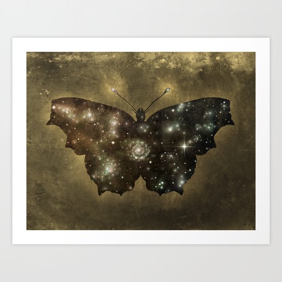 Cosmic Butterfly Art Print