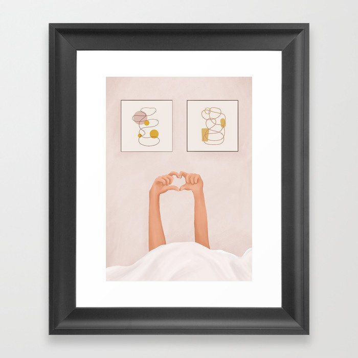 Hand Heart Framed Art Print