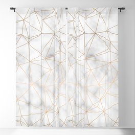 Marble Gold Geometric Texture Blackout Curtain