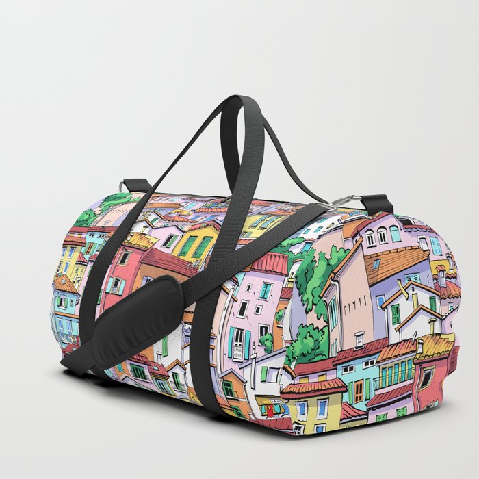 Colorful city Duffle Bag