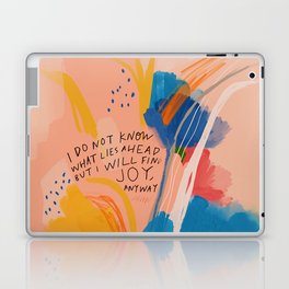 Find Joy. The Abstract Colorful Florals Laptop Skin