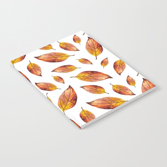 Autumn Leaves Pattern 03 Notebook