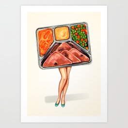 TV Dinner Pin-Up Art Print