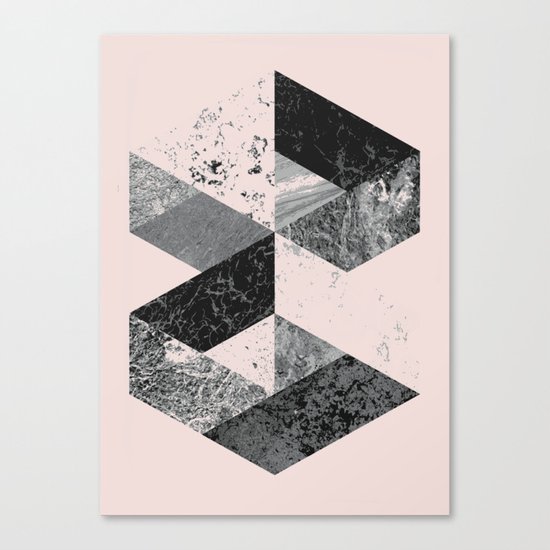 Geometric modern abstract wall art print Canvas Print