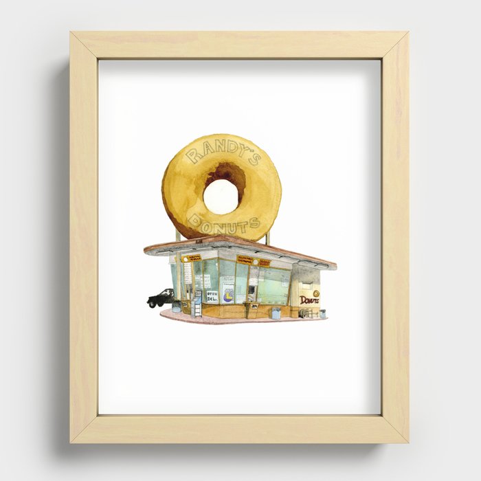 Randy's Donuts Recessed Framed Print