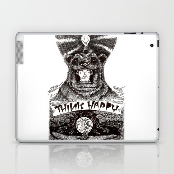 'Think Happy Bear' Laptop & iPad Skin
