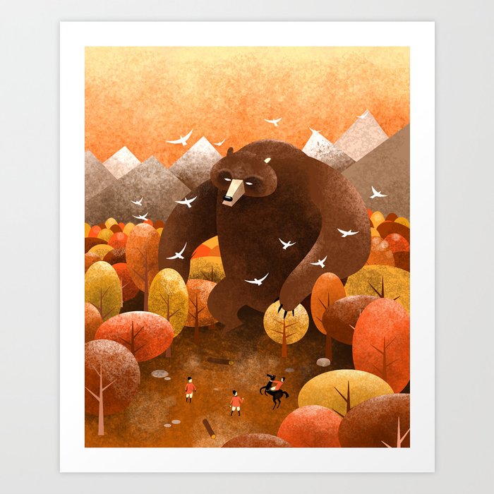 Giant bear Art Print