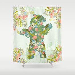 BEAR WITH FLOWERS Shower Curtain