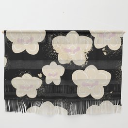 black and white blossoms Wall Hanging