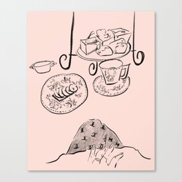 Tea Time, Blush Canvas Print