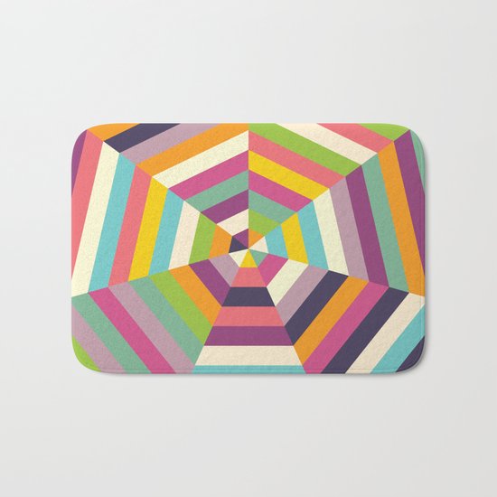 Heptagon Quilt 1 Bath Mat