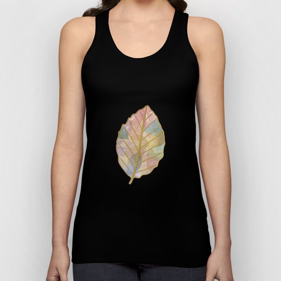 Colored Leaf Pattern Unisex Tank Top